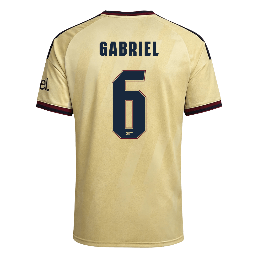 Versão do Jogador GABRIEL #6 Arsenal Terceira Futebol Camisas 2026/27 Amarelo - UCL