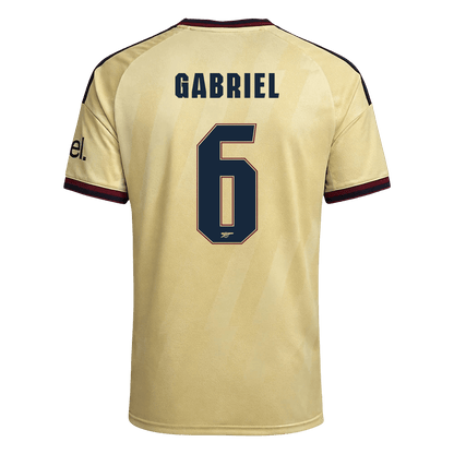 Versão do Jogador GABRIEL #6 Arsenal Terceira Futebol Camisas 2026/27 Amarelo - UCL