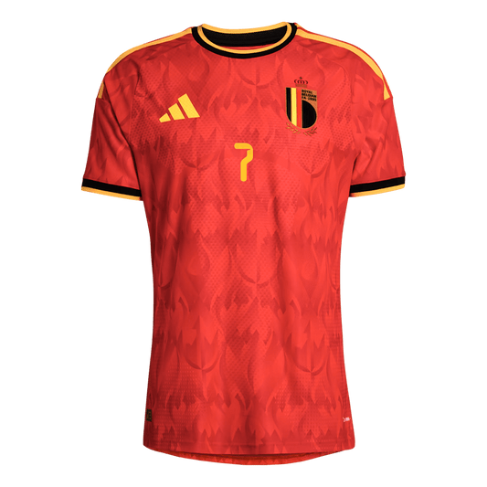 Jogador DE BRUYNE #7 Belgium Casa Copa do Mundo Futebol Camisas 2026 Vermelho - camisola de futebol para adeptos - imagem 8