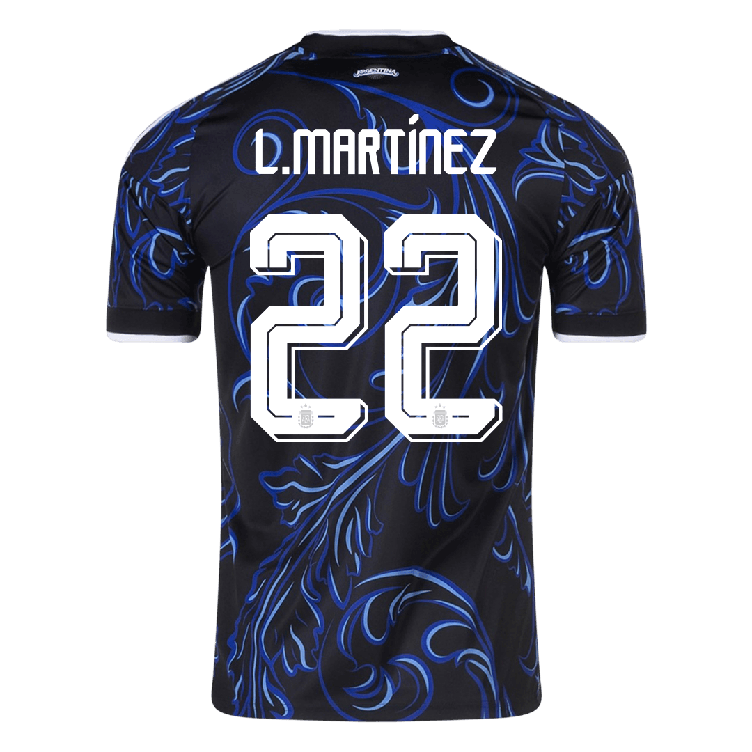 L. MARTÍNEZ #22 Argentina Fora Copa do Mundo Camisa 2026 Preto