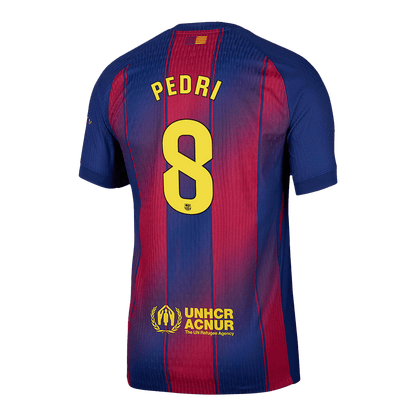 Autêntico PEDRI #8 Barcelona Casa Futebol Camisas 2025/26