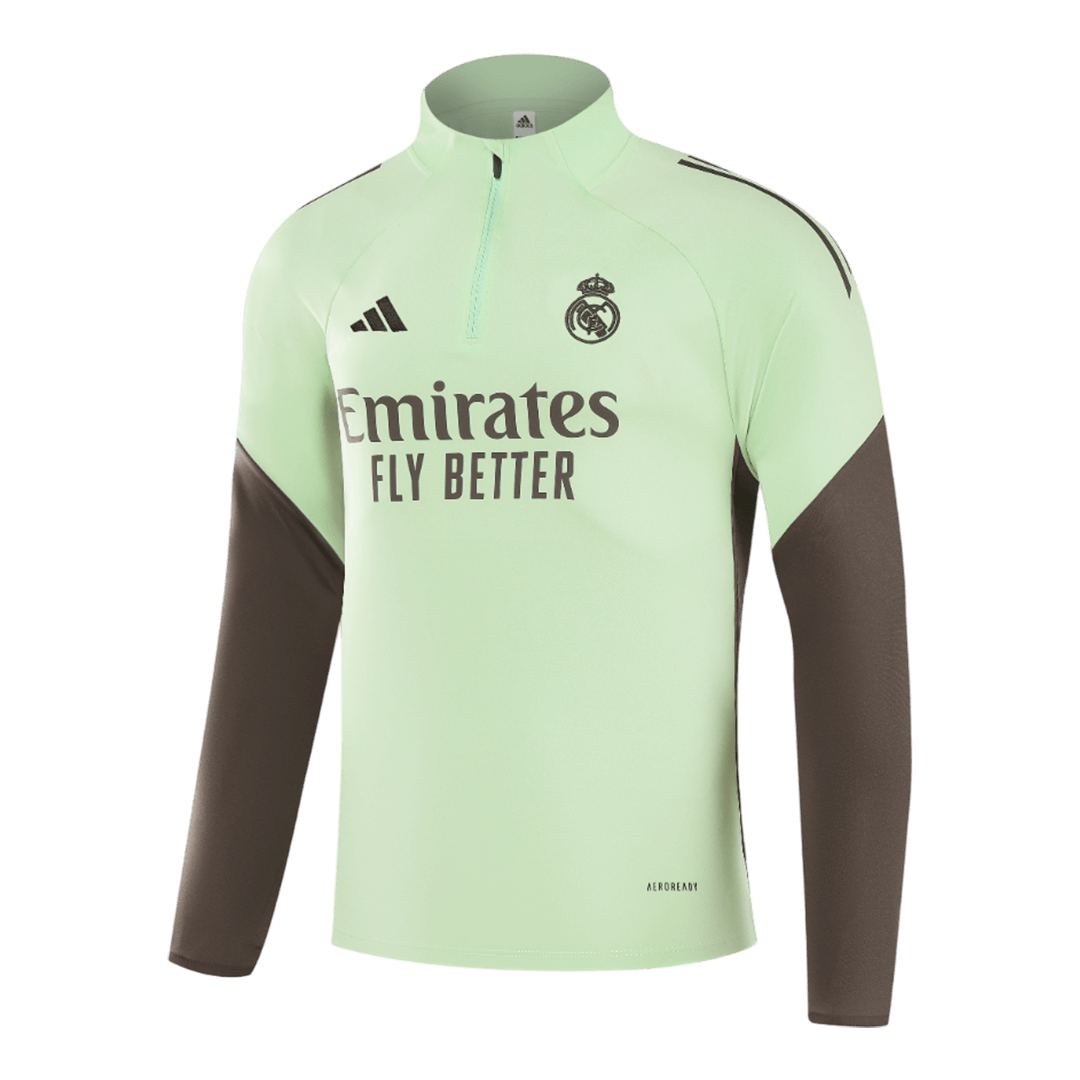 Real Madrid Infantil Zíper Moletom Conjunto (Top+Pants) 2025/26 Verde