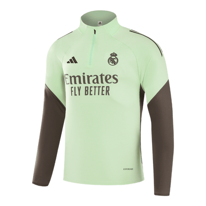 Real Madrid Infantil Zíper Moletom Conjunto (Top+Pants) 2025/26 Verde