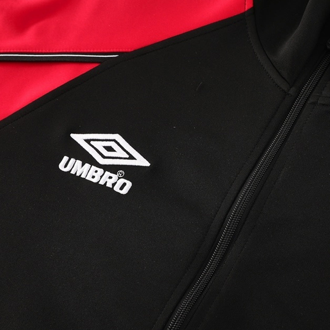 Manchester United Treino Jaqueta Conjunto (Jaqueta + Calças) 2025/26 Vermelho&Preto