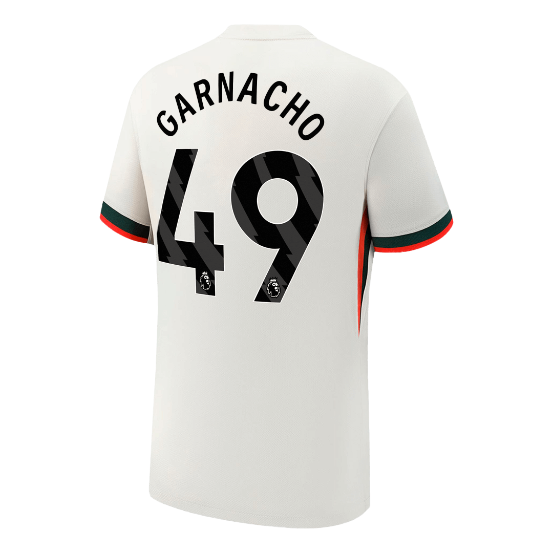 GARNACHO #49 Chelsea Fora Camisa 2025/26 Branco