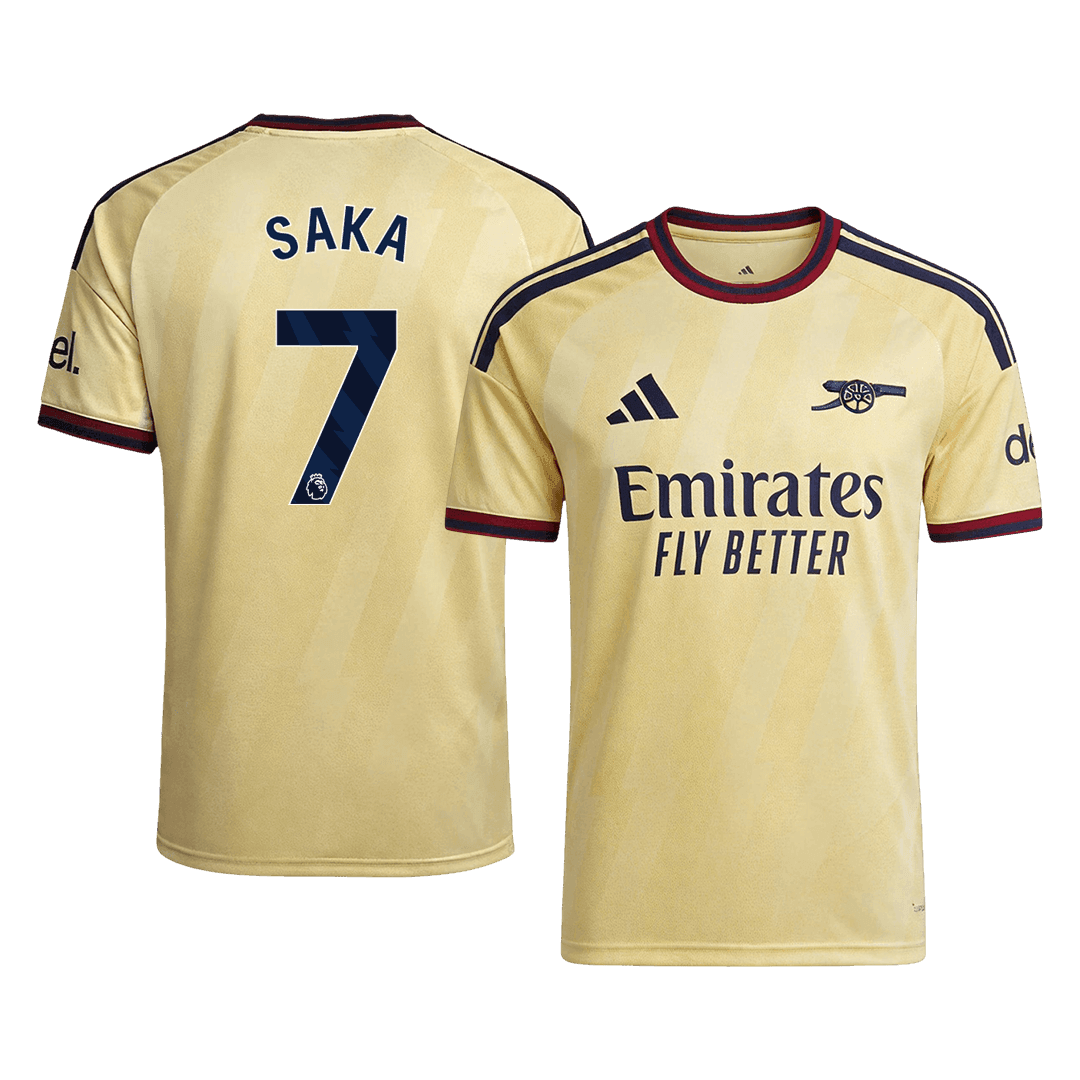Versão do Jogador SAKA #7 Arsenal Terceira Futebol Camisas 2026/27 Amarelo
