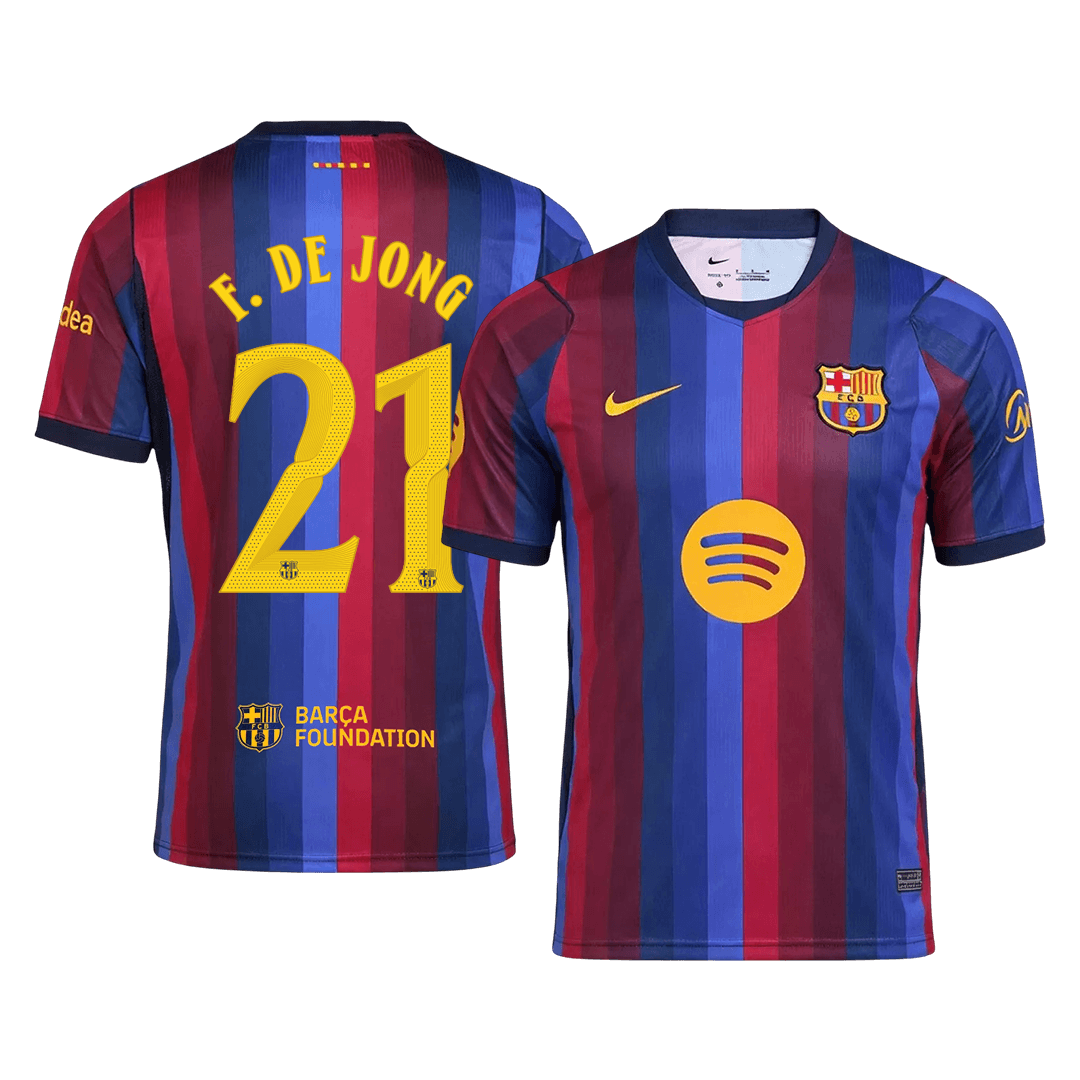 F. DE JONG #21 Barcelona Casa Camisa 2026/27 UCL