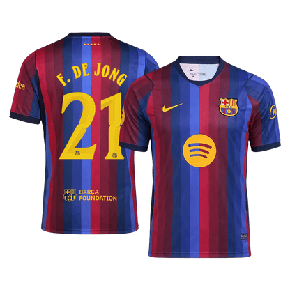 F. DE JONG #21 Barcelona Casa Camisa 2026/27 UCL