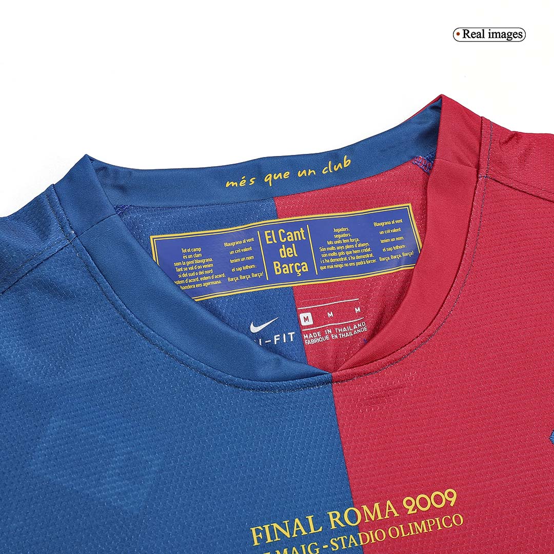 Camisola de futebol de manga comprida XAVI #6 Barcelona Retro Jersey Home 2008/09 - Final da UCL