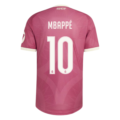 Versão do Jogador MBAPPÉ #10 Real Madrid Terceira Futebol Camisas 2026/27 Rosa
