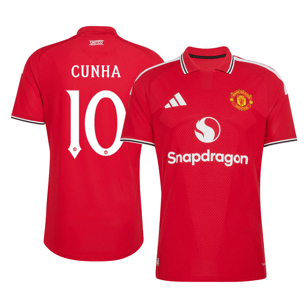 Versão do Jogador CUNHA #10 Manchester United Casa Futebol Camisas 2026/27 Vermelho - UCL