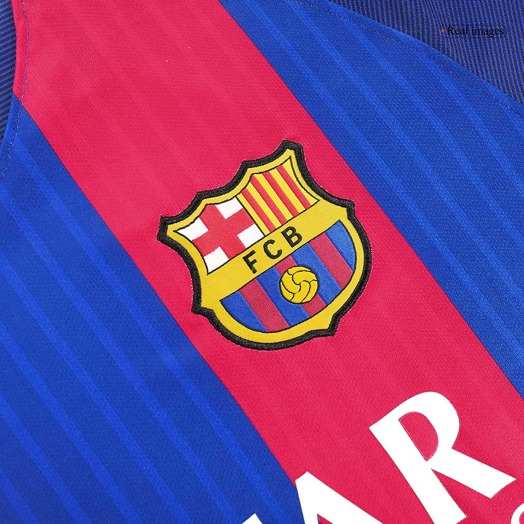 Retrô MESSI #10 Barcelona Casa Camisa 2016/17 Vermelho&Azul
