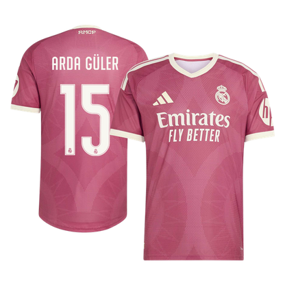 Versão do Jogador ARDA GÜLER #15 Real Madrid Terceira Futebol Camisas 2026/27 Rosa