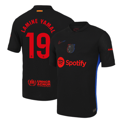 Camisola de futebol autêntica LAMINE YAMAL #19 do Barcelona, camisola alternativa 2024/25