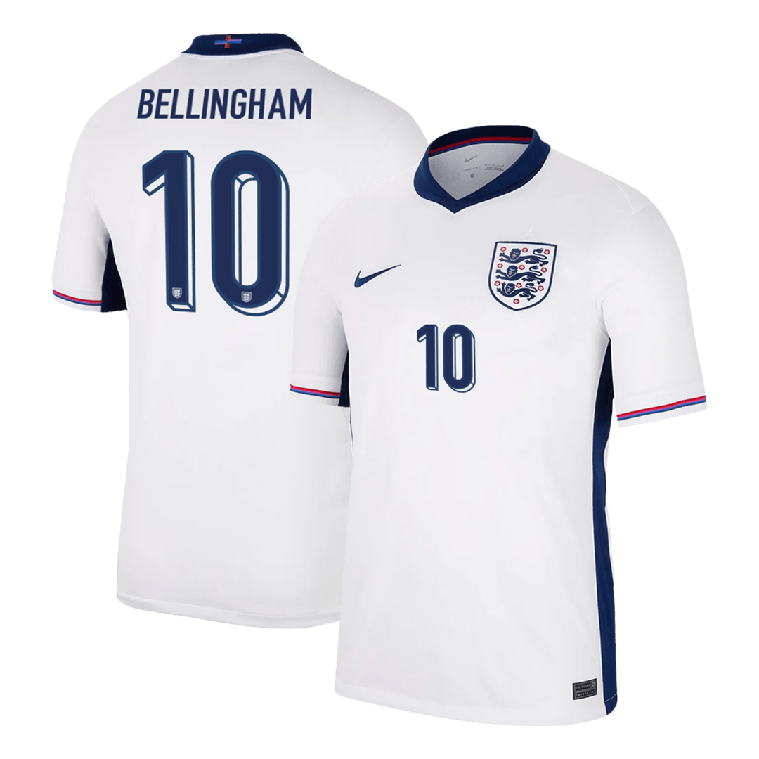 BELLINGHAM #10 England Home Custom Football Shirt 2024