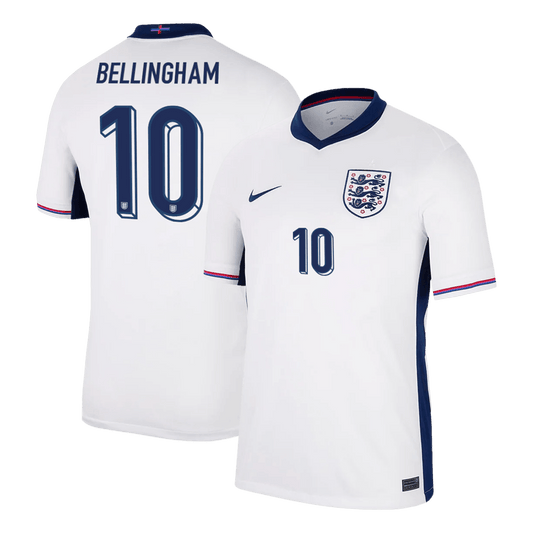 Camisola de futebol BELLINGHAM #10 Inglaterra Home personalizada 2024