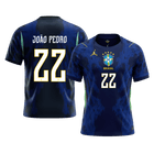 JOÃO PEDRO #22 Brazil Fora Copa do Mundo Camisa 2026 Marinha