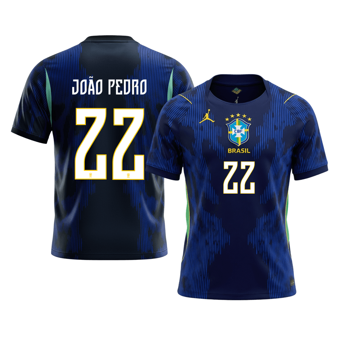 JOÃO PEDRO #22 Brazil Fora Copa do Mundo Camisa 2026 Marinha