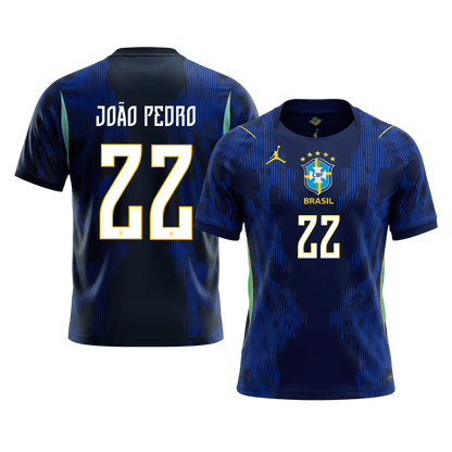 JOÃO PEDRO #22 Brazil Fora Copa do Mundo Camisa 2026 Marinha
