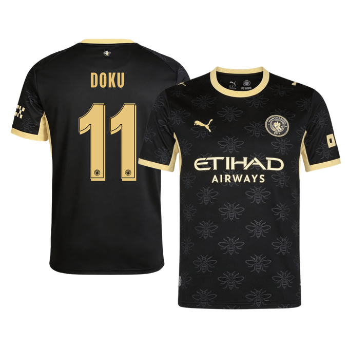 DOKU #11 Manchester City Fora Camisa 2026/27 Preto UCL