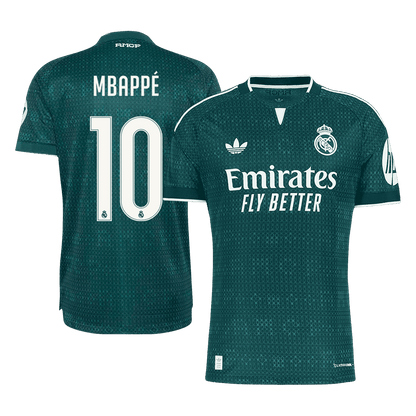 Versão do Jogador MBAPPÉ #10 Real Madrid Fora Futebol Camisas 2026/27 Verde