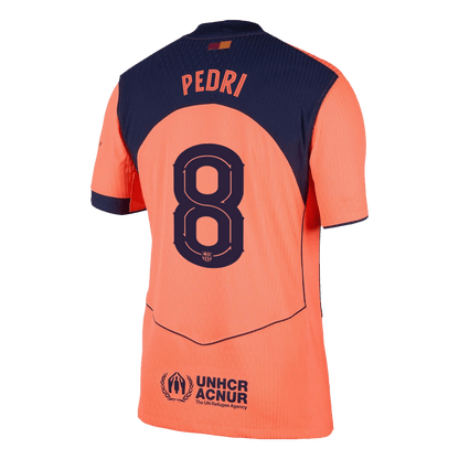 Autêntico PEDRI #8 Barcelona Fora Terceira UCL Futebol Camisas 2025/26