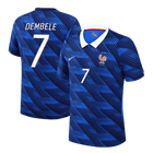 Versão do Jogador DEMBELE #7 France Casa Copa do Mundo Futebol Camisas 2026 Azul