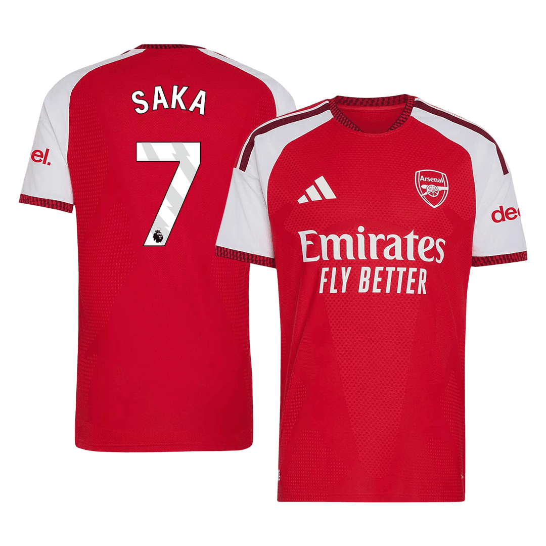Versão do Jogador SAKA #7 Arsenal Casa Futebol Camisas 2026/27 Vermelho
