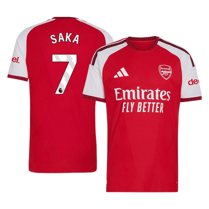 Versão do Jogador SAKA #7 Arsenal Casa Futebol Camisas 2026/27 Vermelho