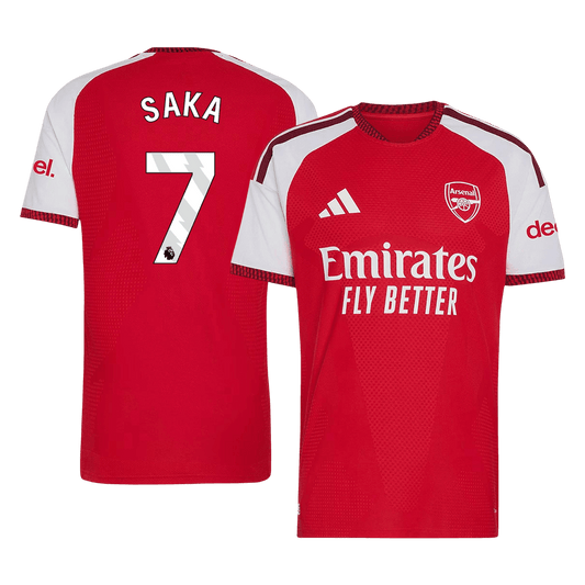 Versão do Jogador SAKA #7 Arsenal Casa Futebol Camisas 2026/27 Vermelho