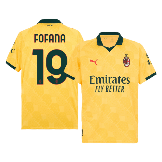 FOFANA #19 AC Milan Fora Terceira Camisa 2025/26 Amarelo