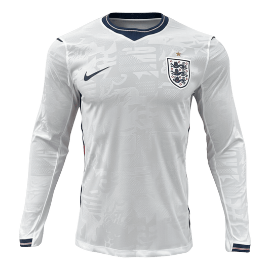 England Casa Manga comprida Camisa 2026 Branco