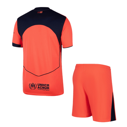 Barcelona Fora Terceira Camisa Conjunto (Camisa+Calções) 2025/26 Laranja