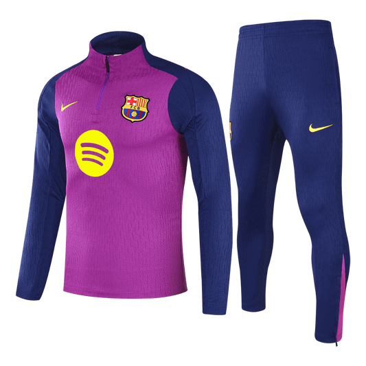Barcelona Infantil Zíper Moletom Conjunto (Top+Pants) 2025/26 Roxo