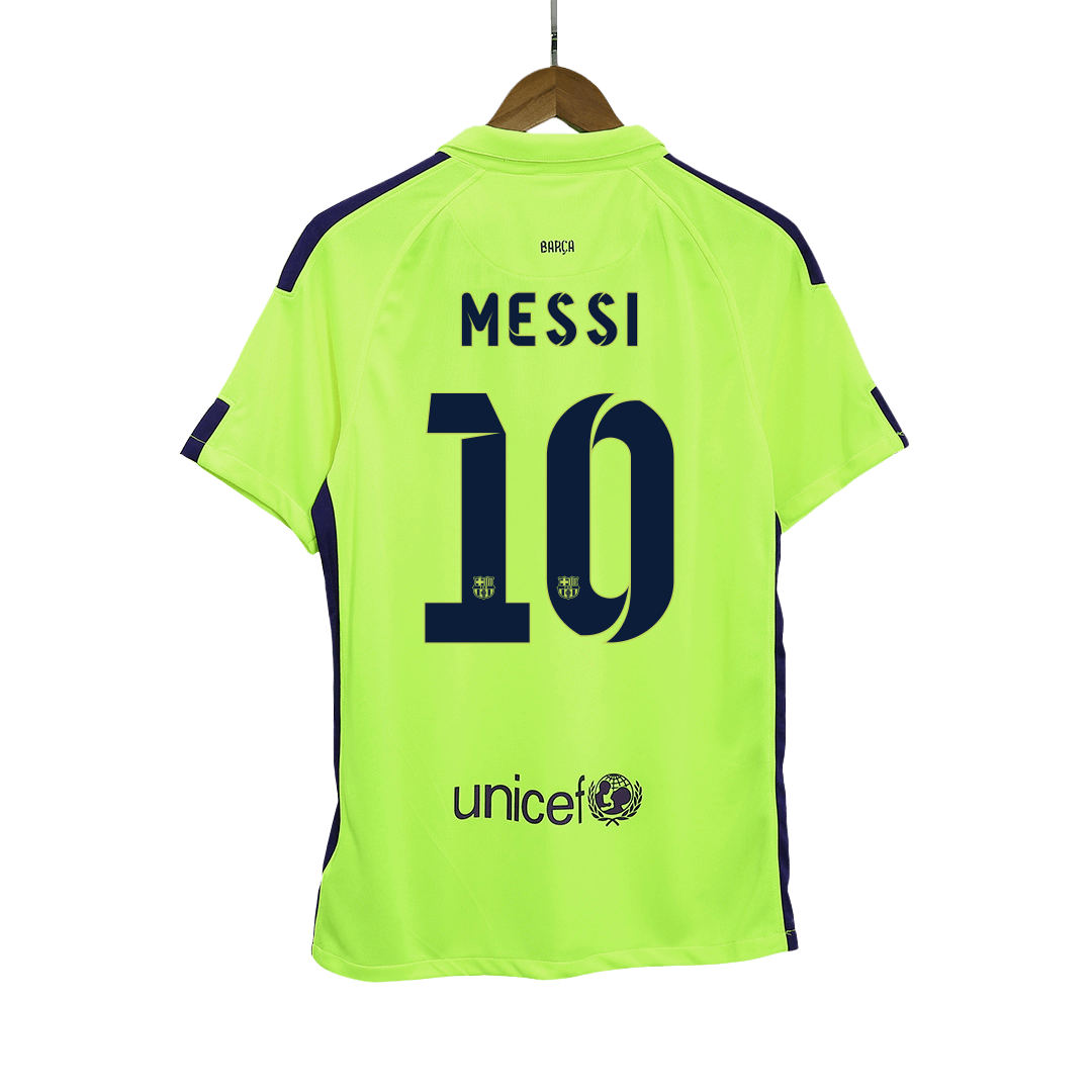 Camisola Retro MESSI #10 Barcelona Terceira Fora Camisola de Futebol 2014/15