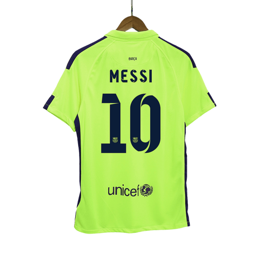 Camisola Retro MESSI #10 Barcelona Terceira Fora Camisola de Futebol 2014/15