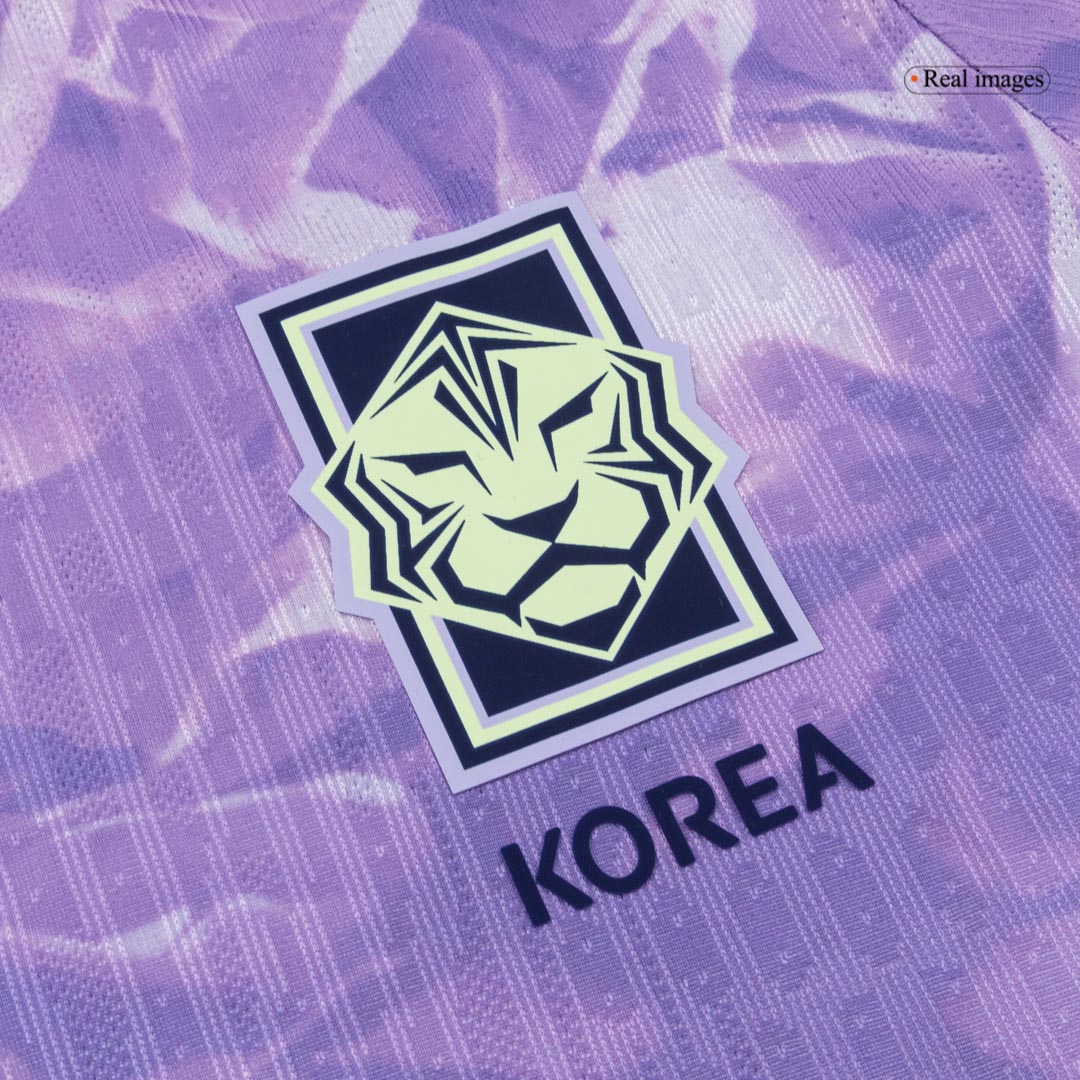 Versão do Jogador HEUNGMIN #7 South Korea Fora Copa do Mundo Futebol Camisas 2026 Roxo