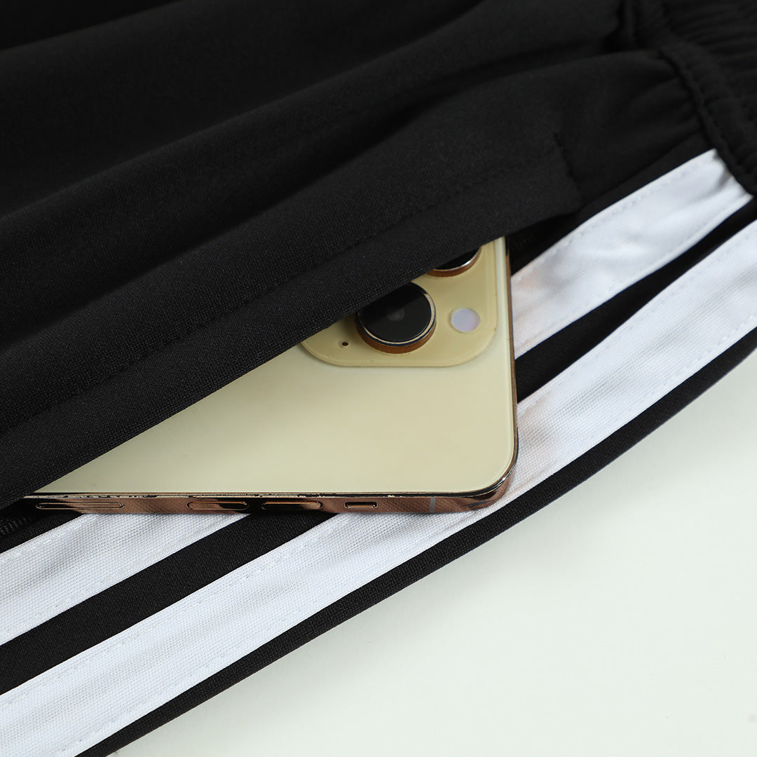 Germany Infantil Zíper Moletom Conjunto (Top+Pants) 
 2026 Preto