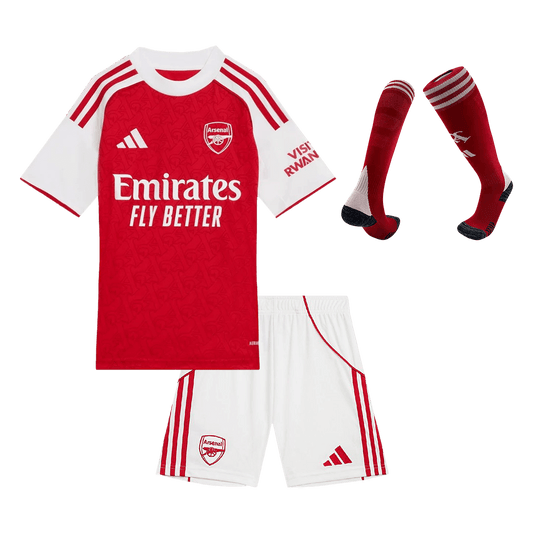 Infantil Arsenal Casa Camisa Conjunto (Camisa + Calções + Meias) 2025/26 Vermelho