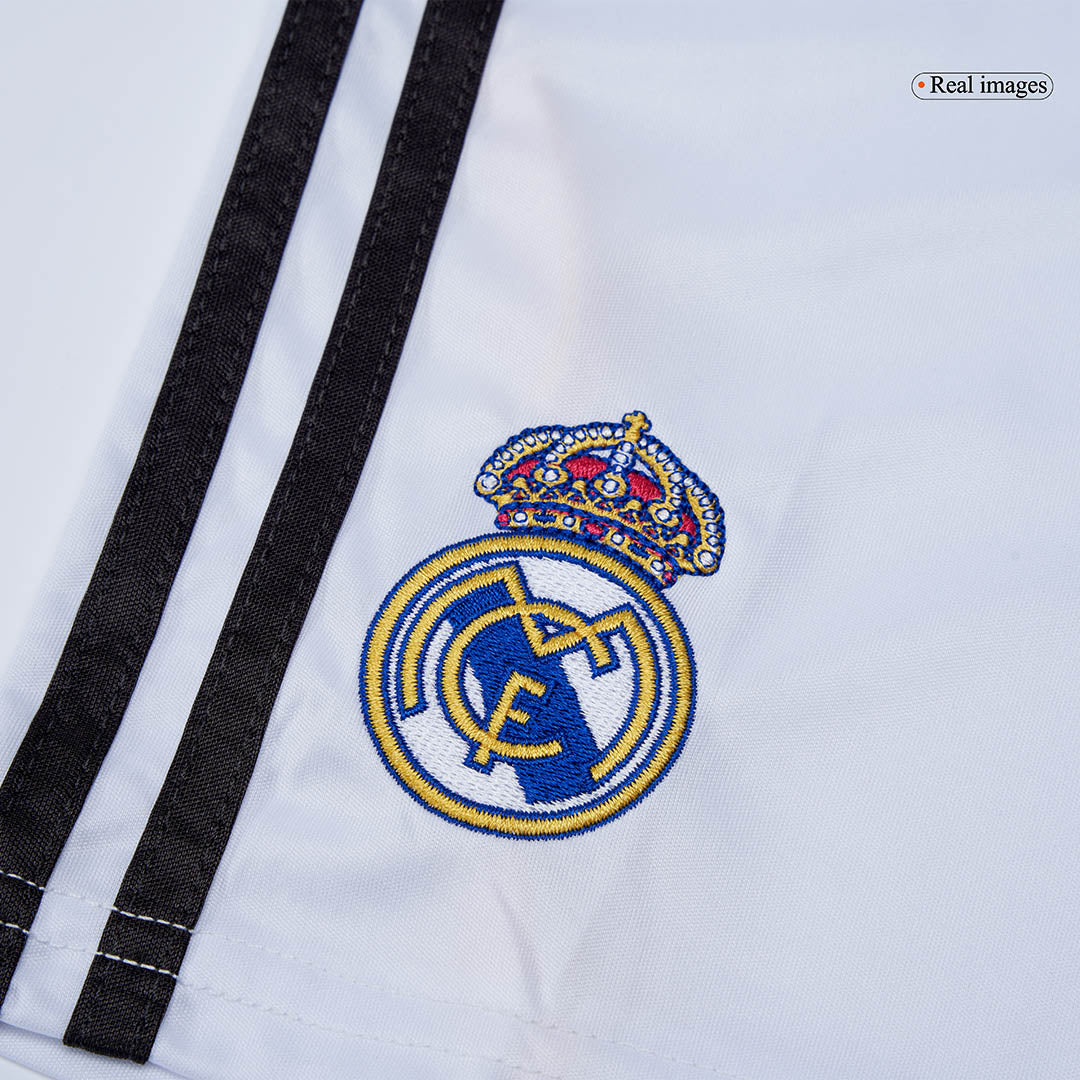 Infantil Real Madrid Casa Futebol Camisa Conjunto(Camisa+Calção) 2025/26 Branco