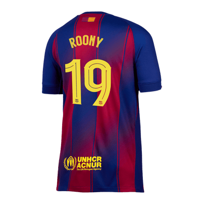 ROONY #19 Barcelona Casa Camisa 2025/26- Vermelho&Azul - UCL