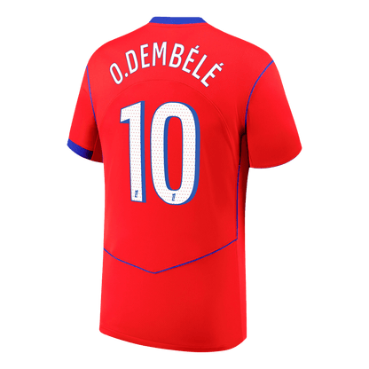 O.DEMBÉLÉ #10 PSG Fora Terceira Camisa 2025/26 Vermelho