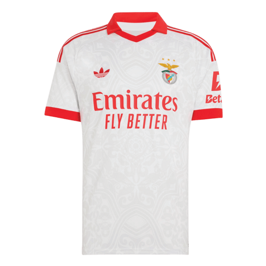 Versão do Jogador Benfica Fora Futebol Camisas 2026/27 Branco