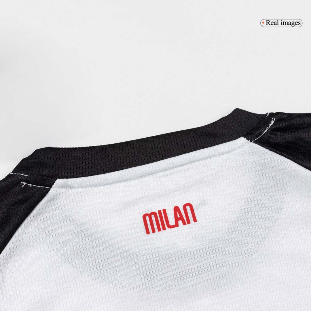AC Milan Infantil 
 Fora Futebol Camisa Conjunto (Camisa+Shorts+Meias) 2025/26 Branco