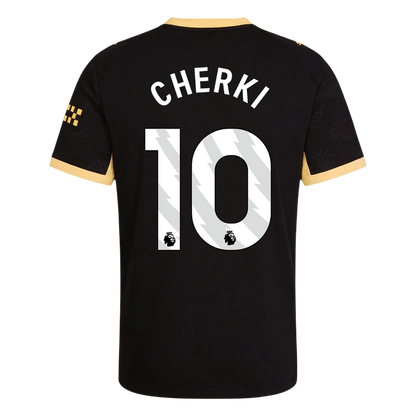 Versão do Jogador CHERKI #10 Manchester City Fora Futebol Camisas 2026/27 Preto