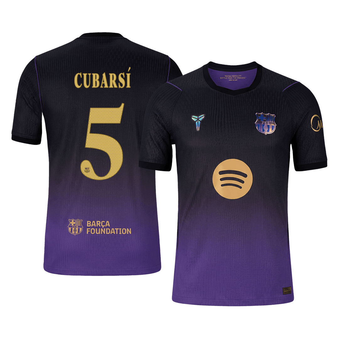 Versão do Jogador CUBARSÍ #5 Barcelona Fora Futebol Camisas 2026/27 - UCL
