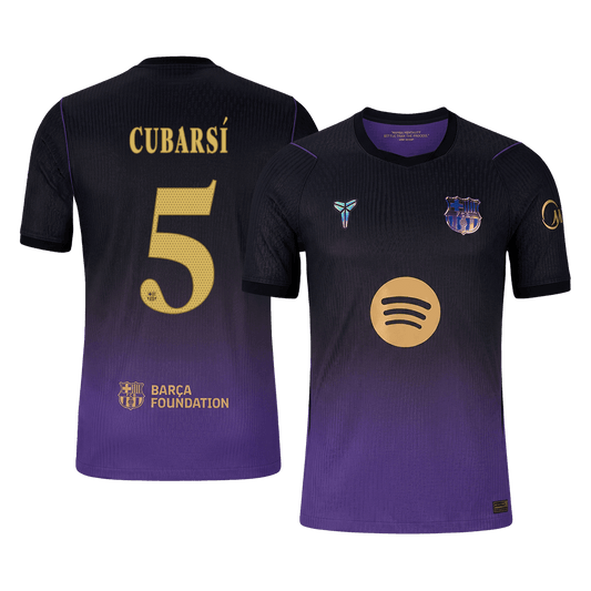 Versão do Jogador CUBARSÍ #5 Barcelona Fora Futebol Camisas 2026/27 - UCL