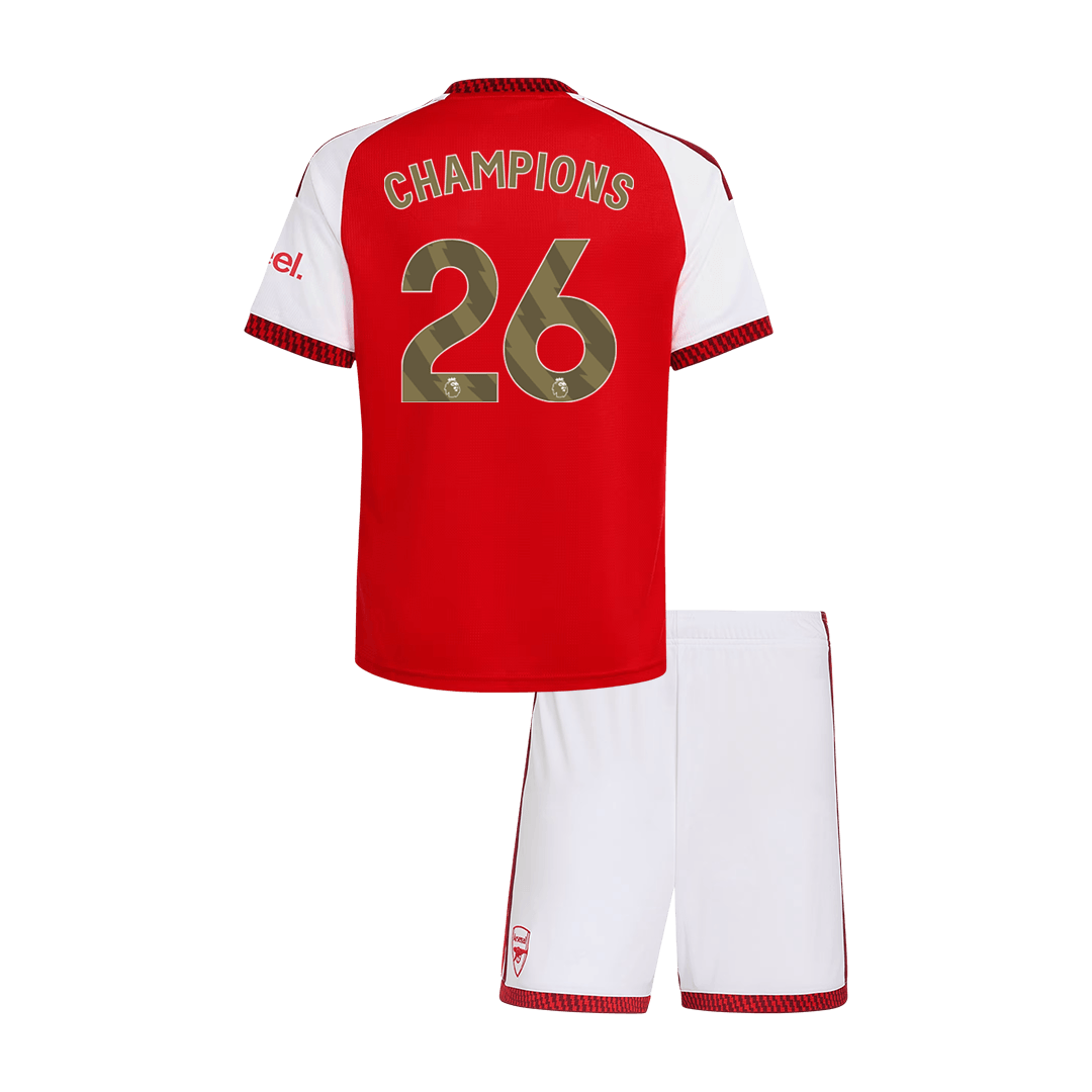CHAMPIONS #26 Arsenal Infantil 
 Casa Futebol Camisa 2026/27 Vermelho