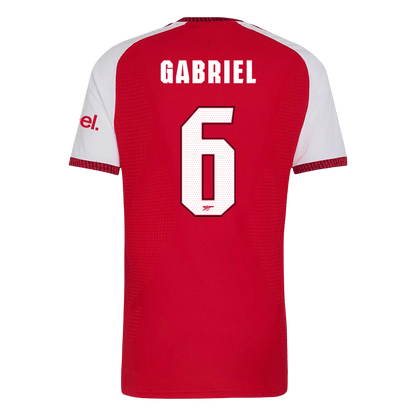 Versão do Jogador GABRIEL #6 Arsenal Casa Futebol Camisas 2026/27 Vermelho - UCL
