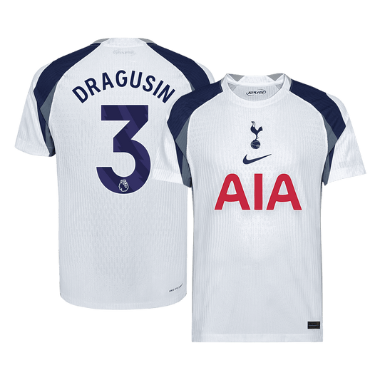Jogador DRAGUSIN #3 Tottenham Hotspur Casa Futebol Camisas 2025/26 Branco
